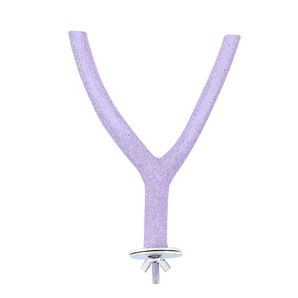 Y T Shaped Bird Standing Perches Stick Resin Non Slip Grinding – 6 Colors