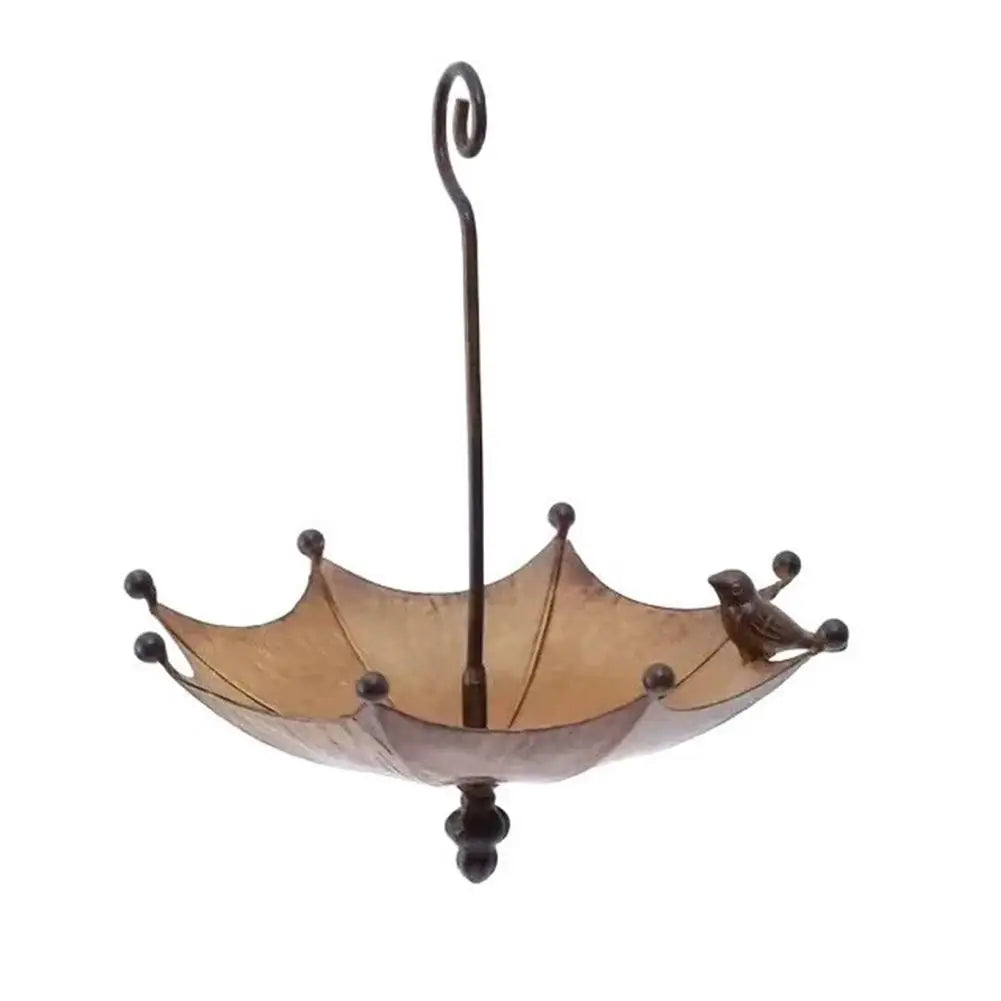 Bird Food Feeder Tray Durable Iron Umbrella Hanging Hummingbird – photo 2