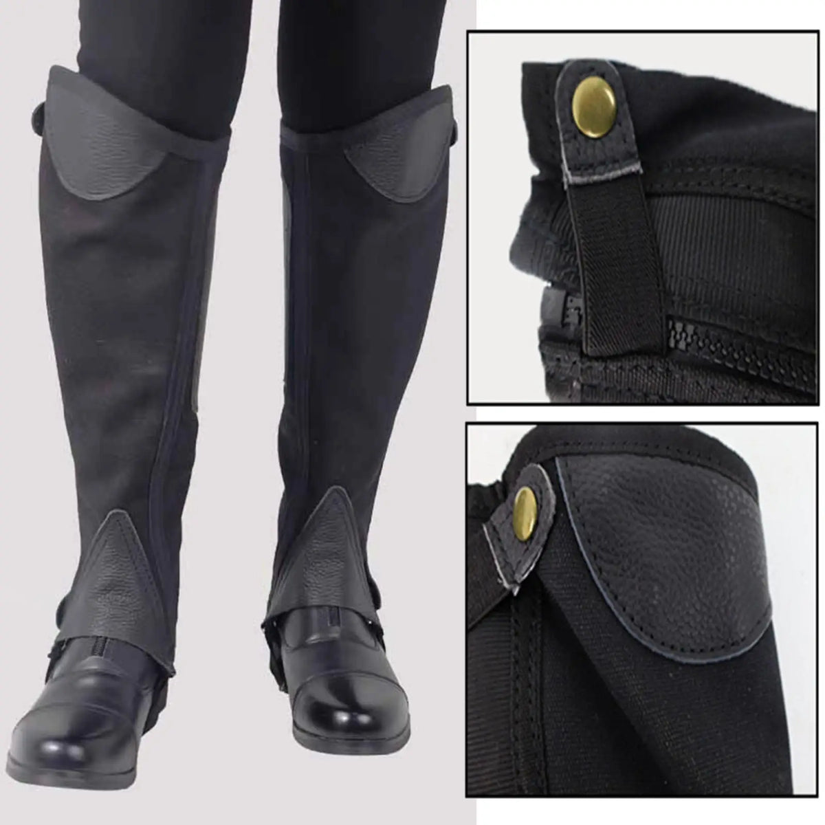 Canvas Equestrian Half Chaps Side Zipper - ProPawPet.com