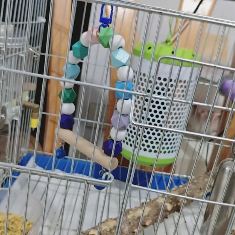 Pet Bird Swing Toys Parrot Wooden Swing - ProPawPet.com