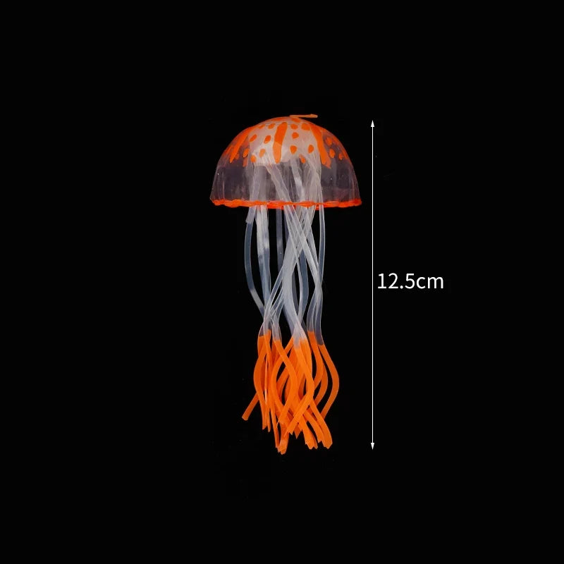 Aquarium Decoration Glowing Silicone Fake Jellyfish Artificial – 6 Colors