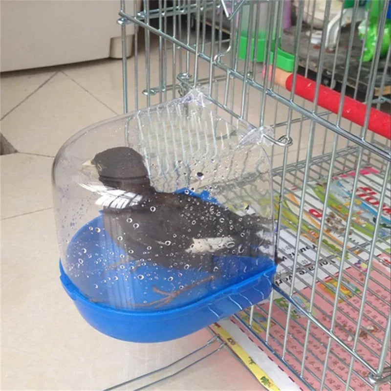 Hanging Bird Bath Cube Parrots Bathtub Bath - ProPawPet.com