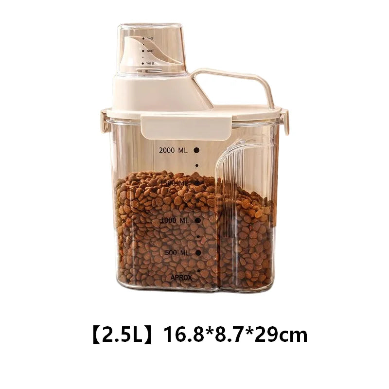 1kg 2kg 2.5kg 3kg Cats & Dogs Food Plastic Storage Box – Cat Supplies