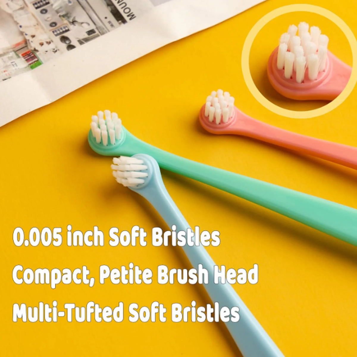 3 Pcs Pet Toothbrush Soft-bristled - ProPawPet.com