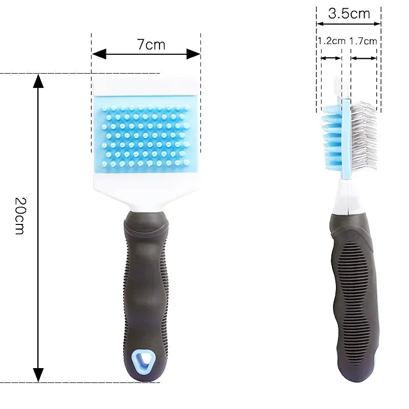 Dog Grooming Comb Pet Hair Remover Double Sided Brush