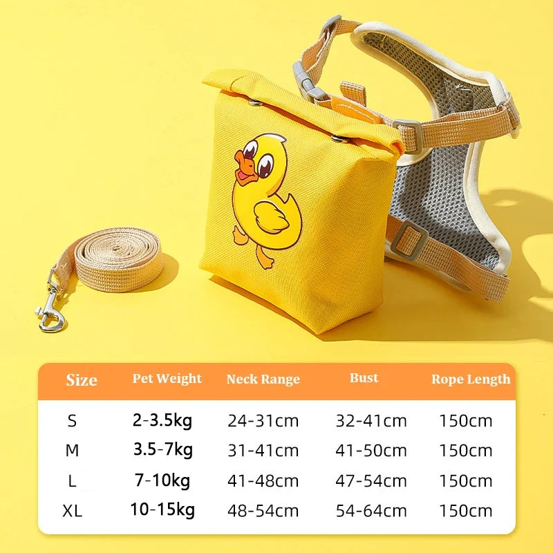 Hamburger Bag Dog Harness Set Outdoor - ProPawPet.com