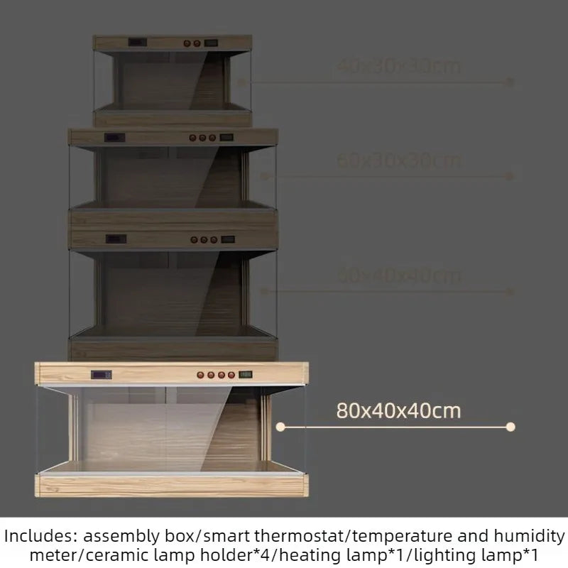 Reptile Feeding Box Solid Wood Temperature - ProPawPet.com
