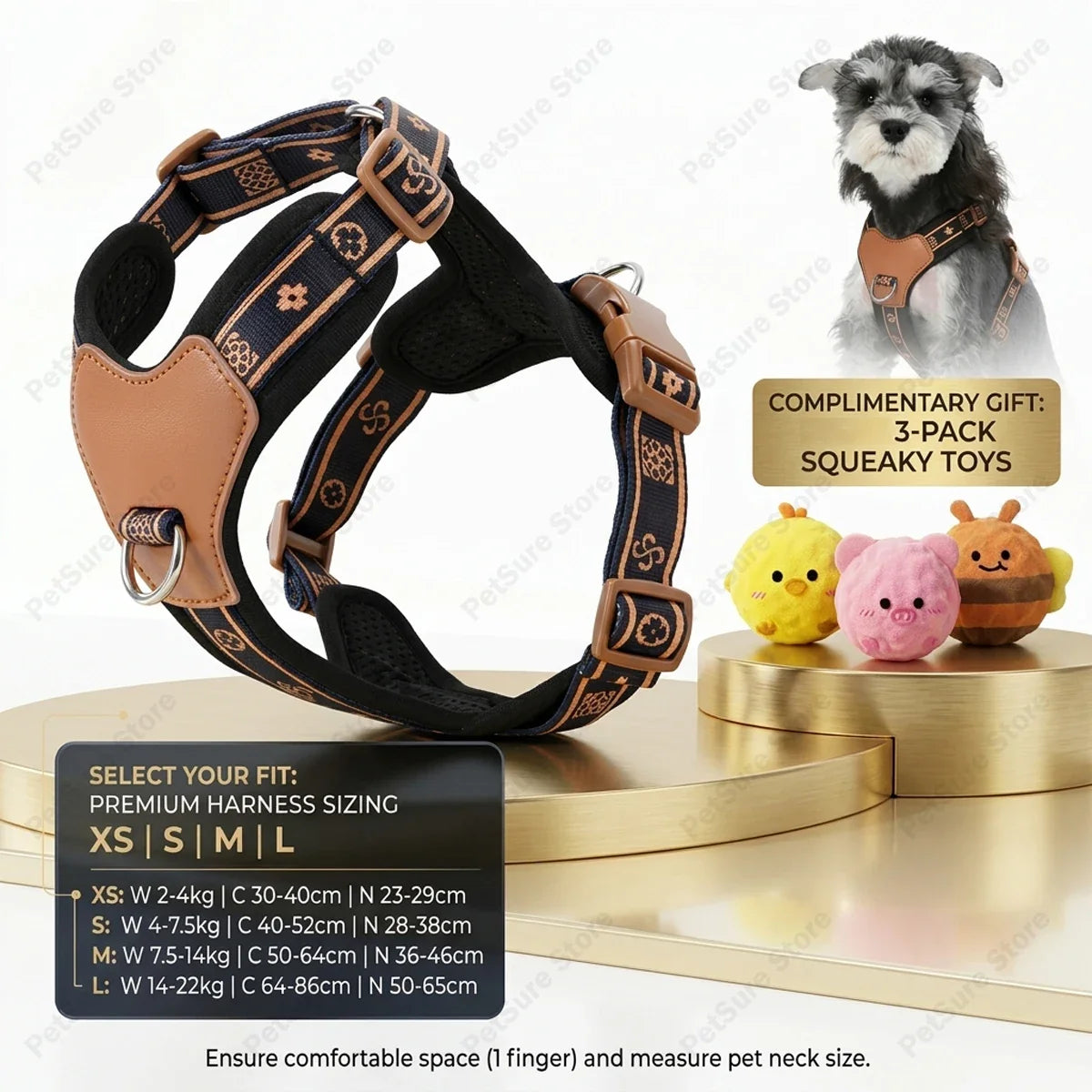 No-pull dog harness with reflective trim – view 11