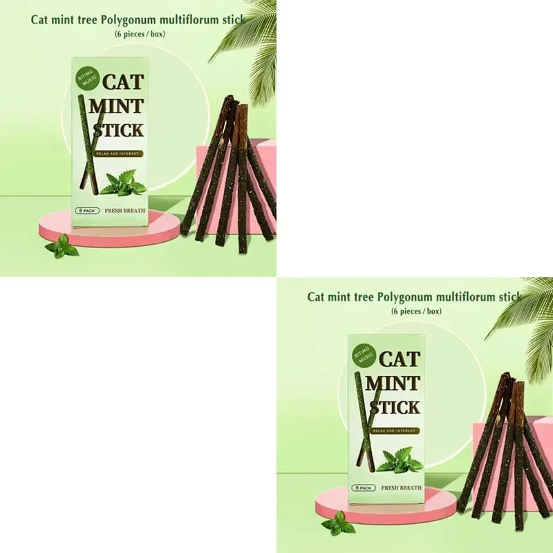 6-24Pcs Natural Matatabi Cat Stick Mint - ProPawPet.com