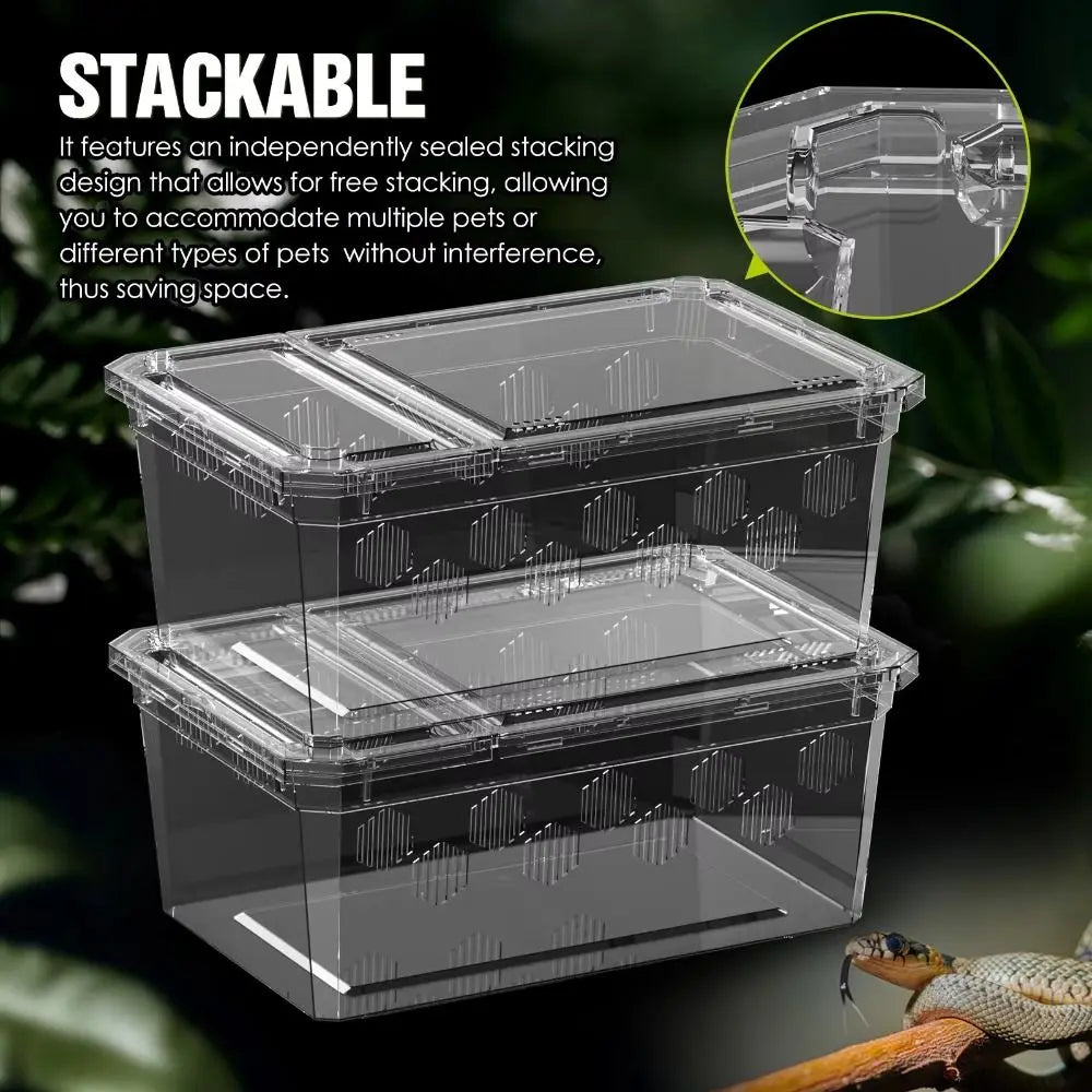 Transparent Reptile Tank Plastic Breathable - ProPawPet.com