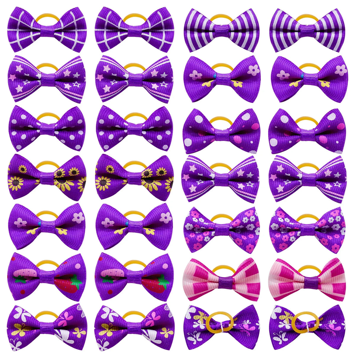 10/20/30pcs Small Dog Decorated Hair Bows - ProPawPet.com