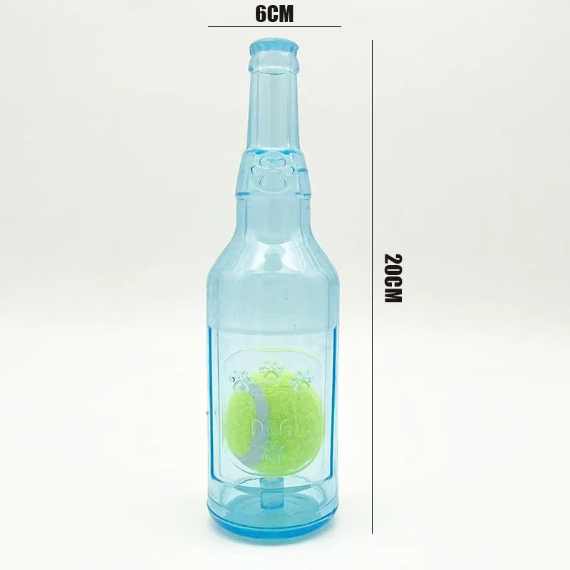 Interactive Dog Chew Toy TPR Bite-resistance Beer Bottle – 3 Colors