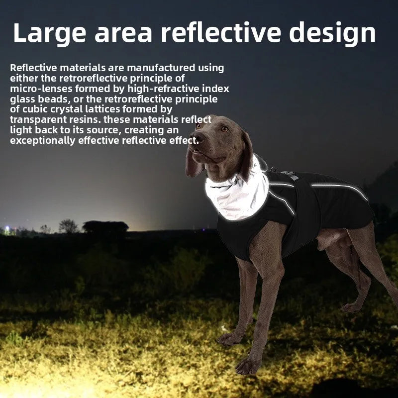 Dog Coat Winter Waterproof Windproof Reflective Thick Warm, Adjustable – photo 3