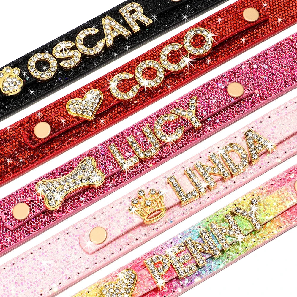 Bling Crystal Puppy Dog Collars Personalized - ProPawPet.com