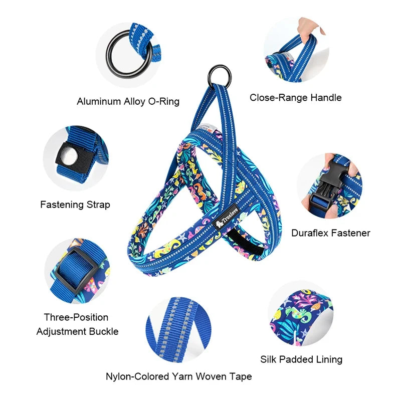 Truelove Floral Printing Mesh Padded Harness - ProPawPet.com