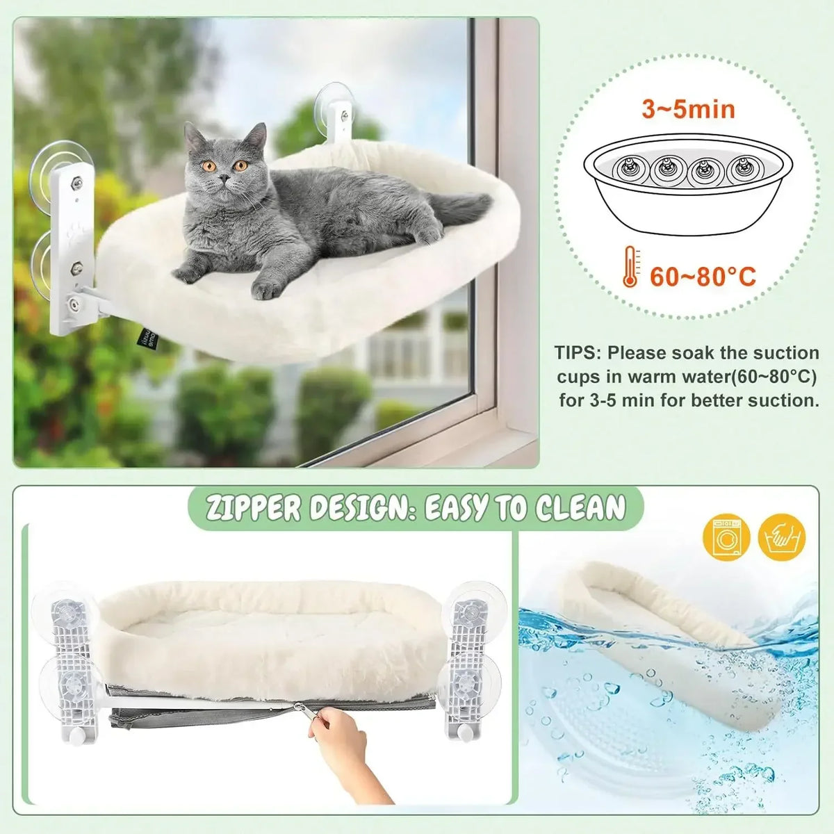 Cat Hammock Window Habitat Cat Sunbathing - ProPawPet.com