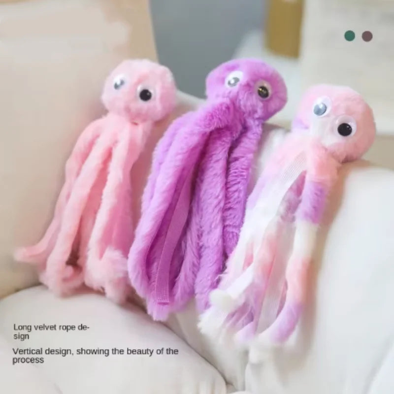 Interactive Octopus Plush Cat Plaything Bite Resistant Cute Pet