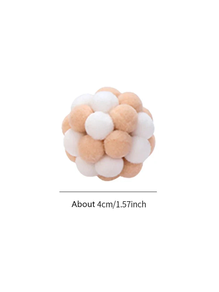 Cat Toys Colorful Handmade Bell Ball, Interactive