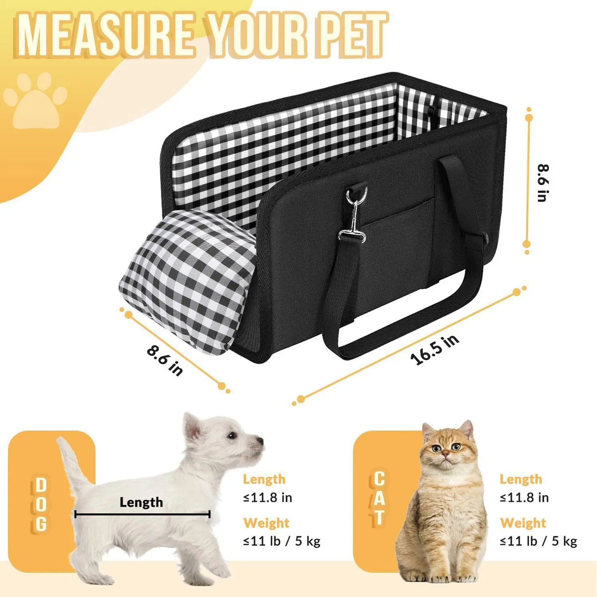 Car Mounted Pet Car Seat Portable Small Dog - ProPawPet.com