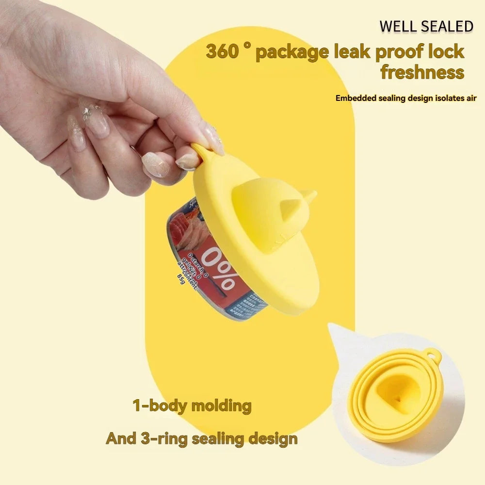Cat Shaped Silicone Pet Can Lid, Reusable - ProPawPet.com