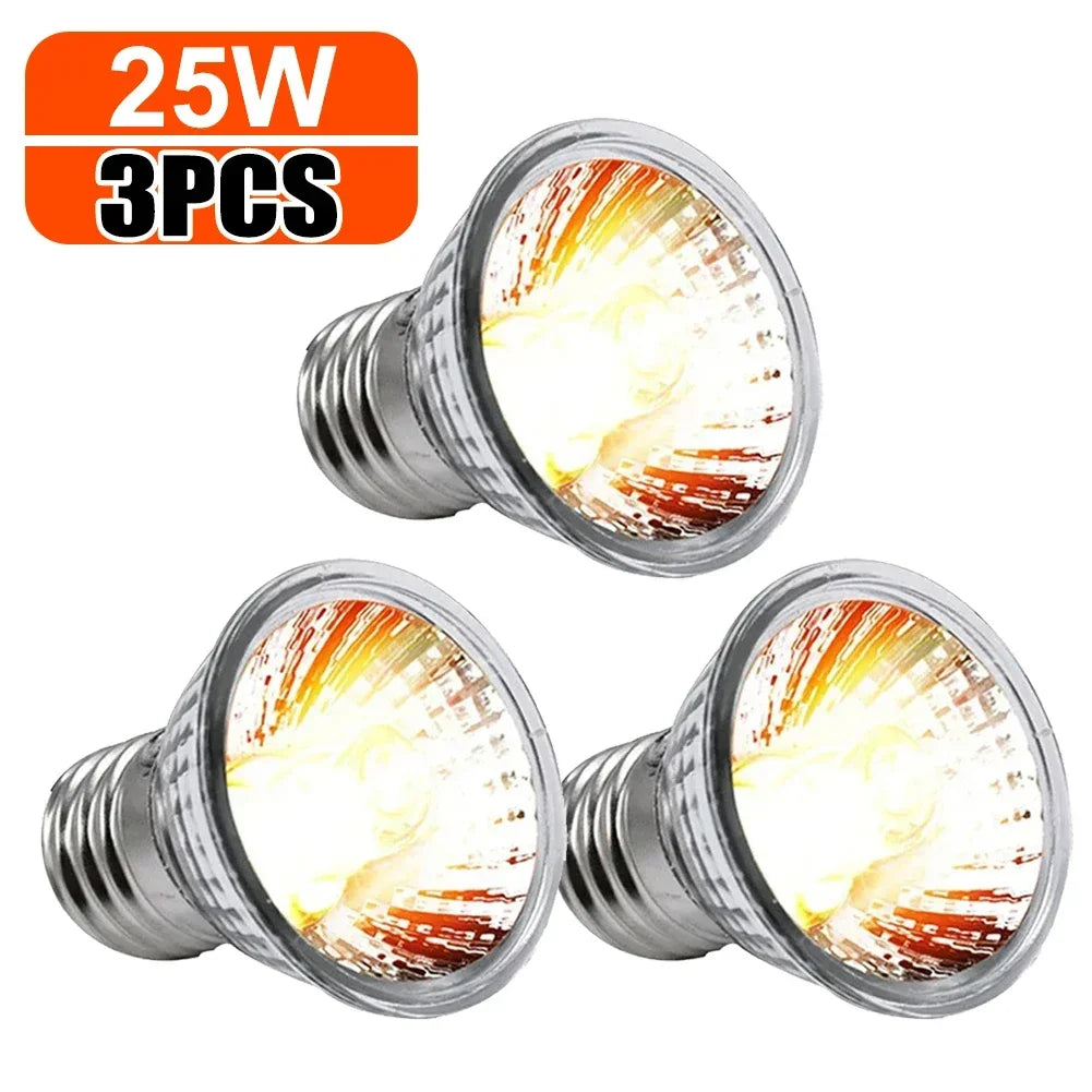 25 50 75w UVB Reptile Lamp Bulb Tortoise Basking UV E27 – 9 Colors