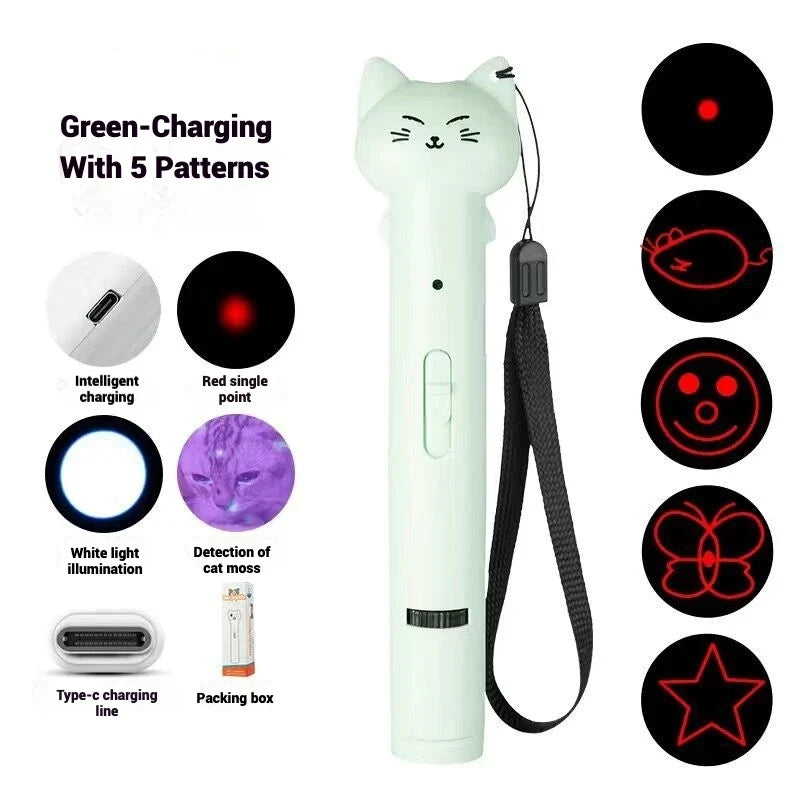 Cat Plaything USB Rechargeable Interactive Pet Light – 3 Colors