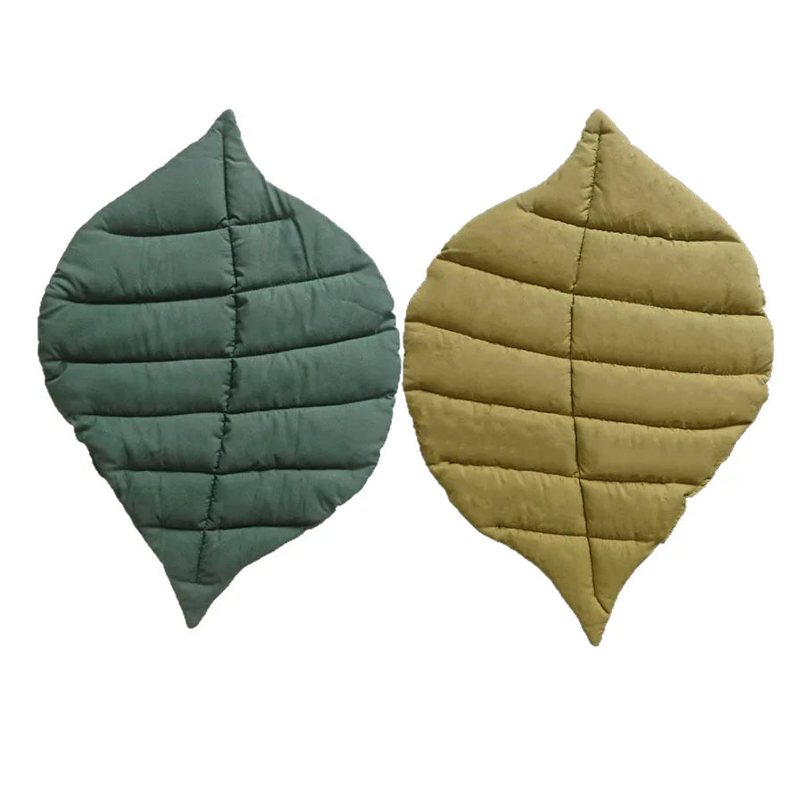 Washable Cat Bed Mats Soft Cotton Leaf Shaped Kitten Puppy Dog – 2 Colors