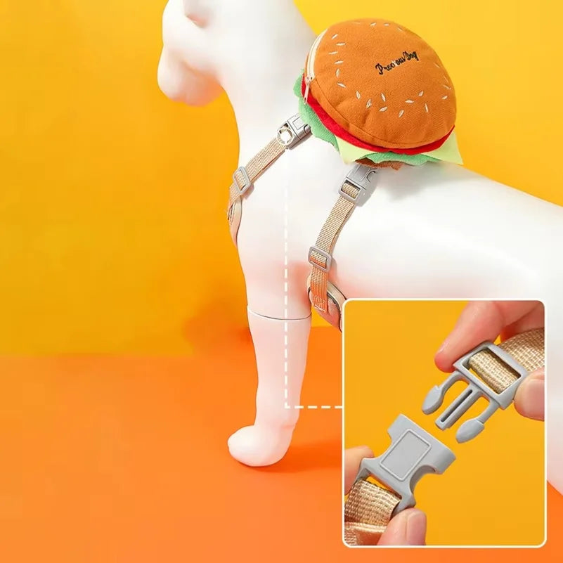 Hamburger Bag Dog Harness Set Outdoor - ProPawPet.com