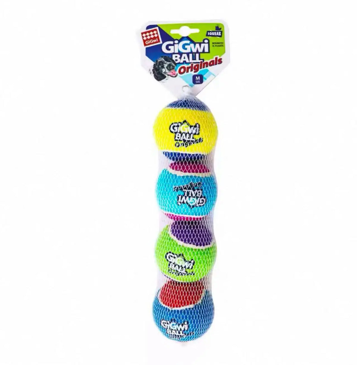 Rubber Ouzey Set Pets Dog Squeaky Tennis Ball – 2 Colors