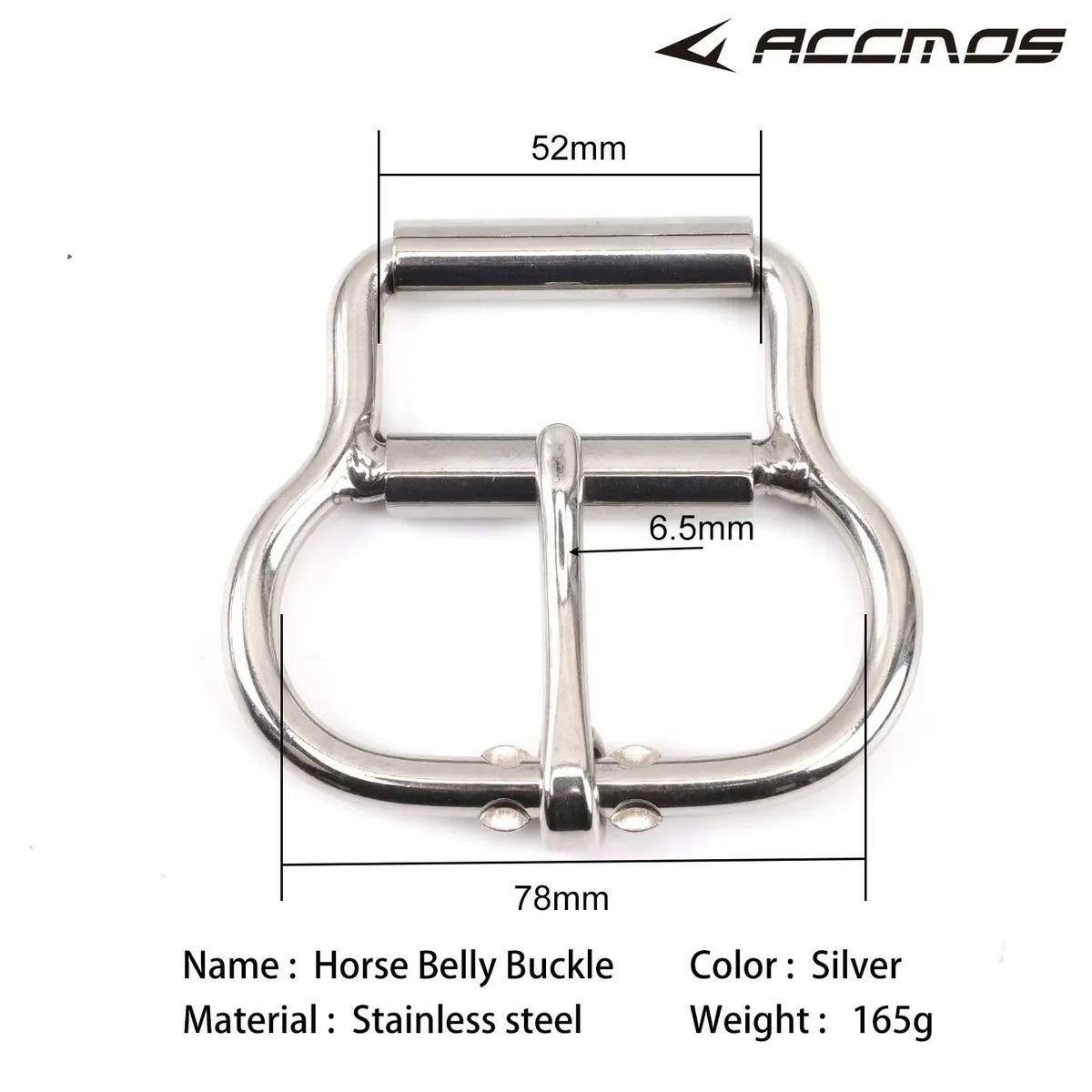 Durable Hand Polished Stainless Steel Equestrian Girth Buckle Cinch – 4 Colors