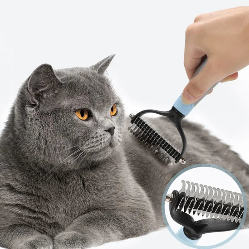 Stainless Steel Double-sided Pet Grooming Brush – photo 4