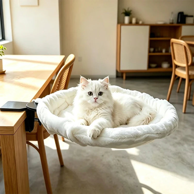 Adjustable Cat Hammock Desk Bed with Toy - ProPawPet.com
