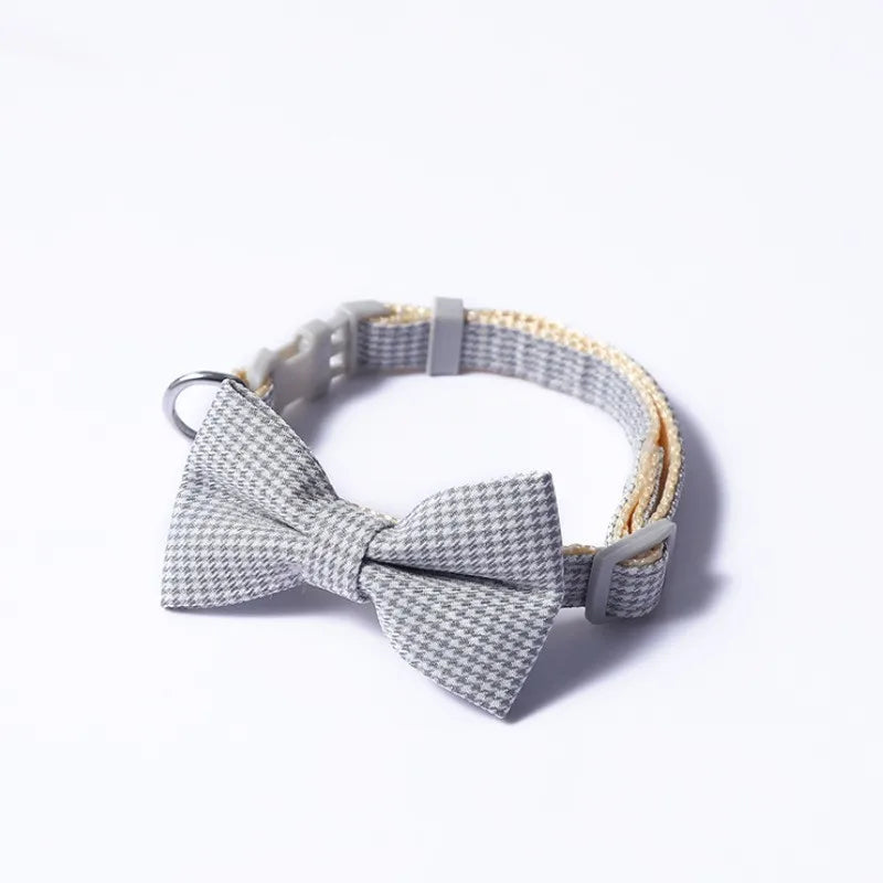 Cute Cat Collar with Bow Tie Adjustable Design Dogs – 7 Colors