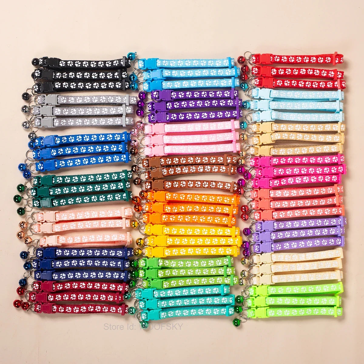 10pcs Colorful Pet Collars with Bell 23 - ProPawPet.com