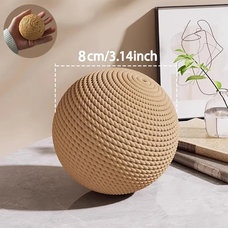 Large Sisal Cat Ball Plaything, Interactive Scratching Chew Toy – 3 Colors