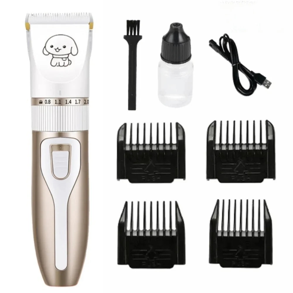 Professional USB Rechargeable Dog Hair Clippers, Quiet