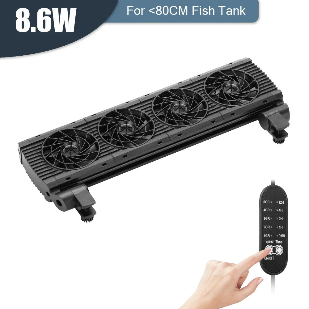 Fish Tank Fan Adjustable 8 Variable Speed Aquarium Cooling – 6 Colors