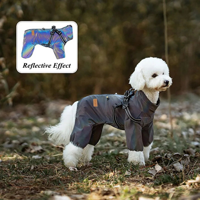 Dog Raincoat With Harness Waterproof Jacket - ProPawPet.com