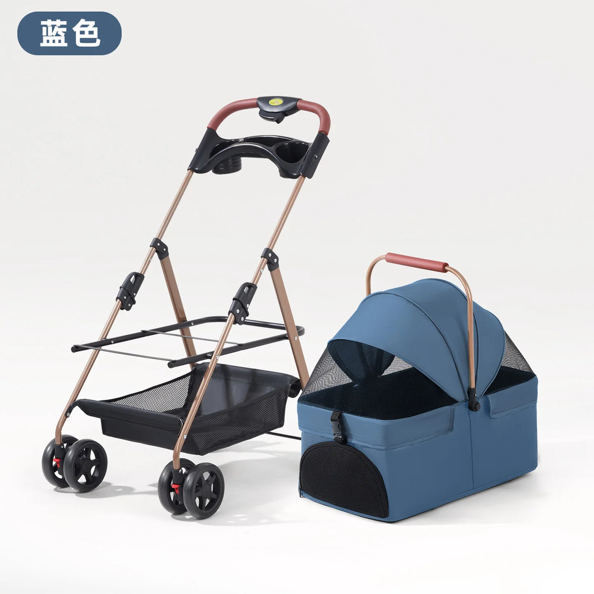 3 in 1 Cat and Dog Stroller Frame Supports Up – Cat Supplies