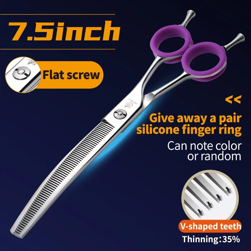 Fenice 7.0 7.5 Inch Professional Dog Grooming Shears Curved – Dog Supplies