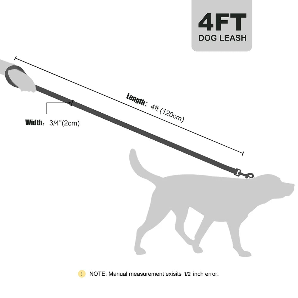 120cm Pet Dog Leash Soft PU Leather Padded - ProPawPet.com