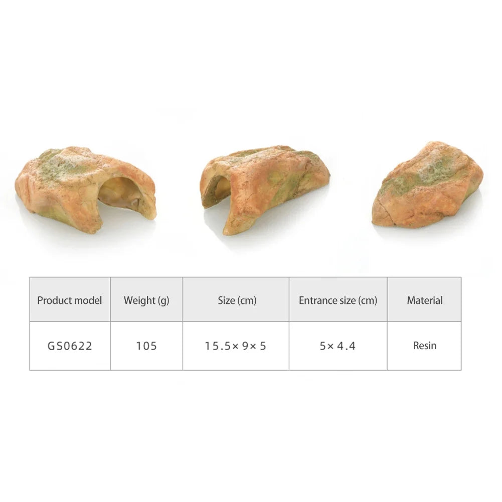 Resin Reptile Pet Rock Hide Cave Resin - ProPawPet.com