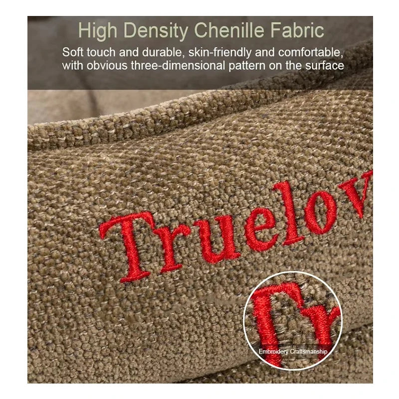 Truelove Washable Plush Dog Bed Round Pet - ProPawPet.com