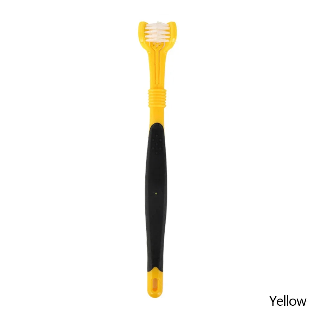 Three Sided Pet Toothbrush Three-head