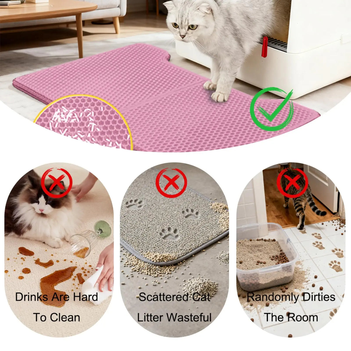 45x60CM Cat Litter Mat Large Size Waterproof - ProPawPet.com