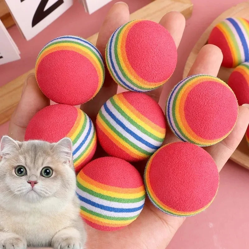 Rainbow EVA Cat Toys Ball Interactive Cat - ProPawPet.com