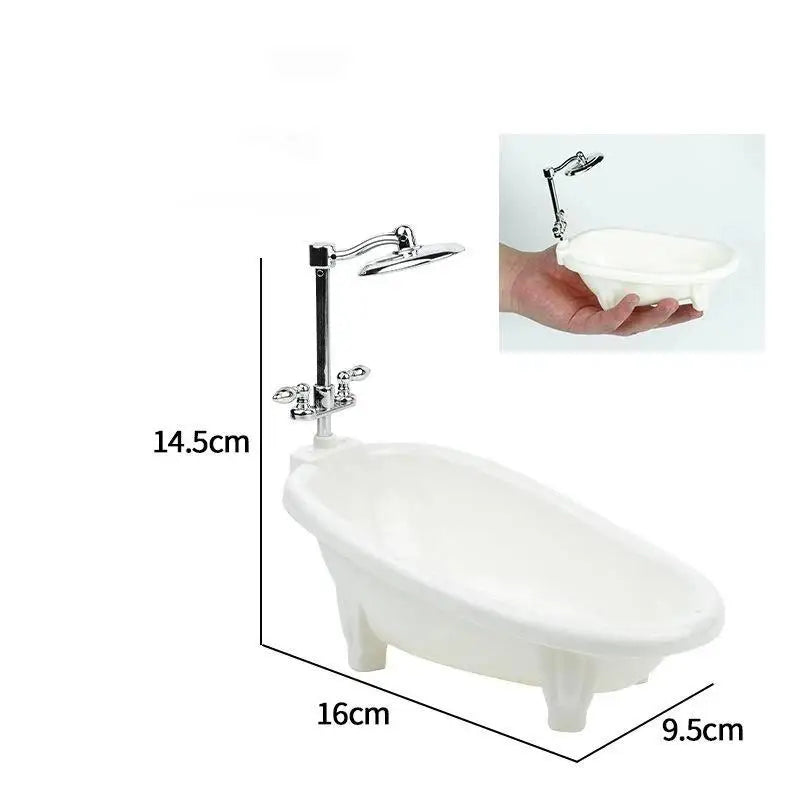 Mini Reptile Bathtub Smooth Safe Edges Realistic Faucet Leak – 2 Colors