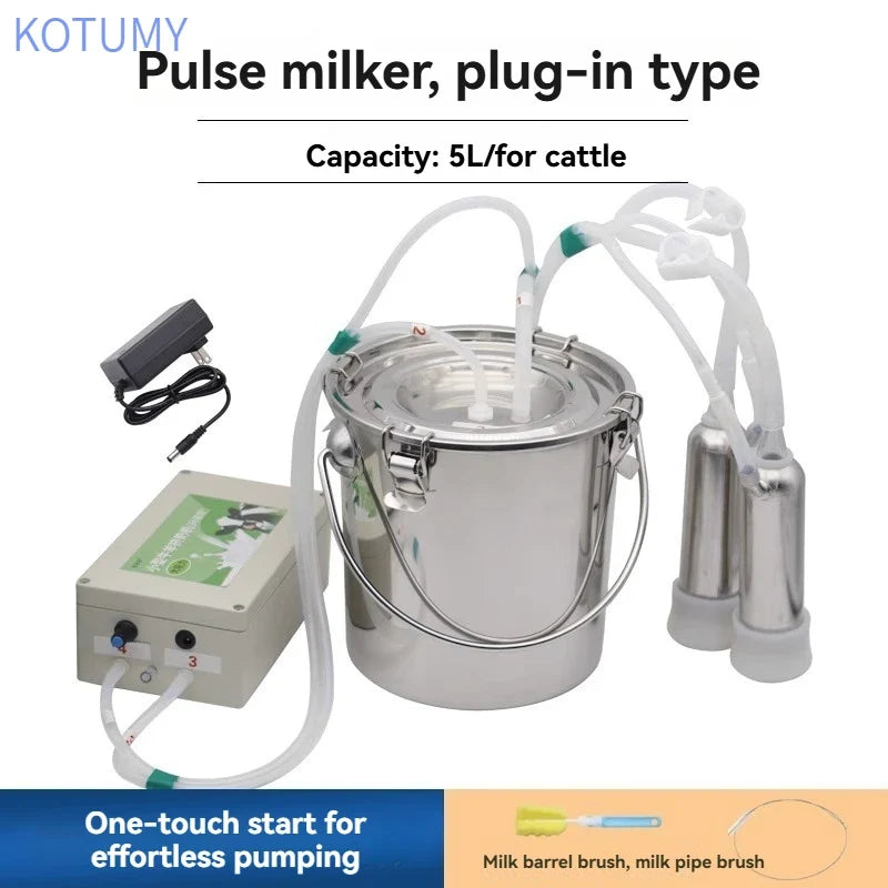5l Pulsation Milking Ma for Cows Sheep, with Adjustable Speed – 2 Colors