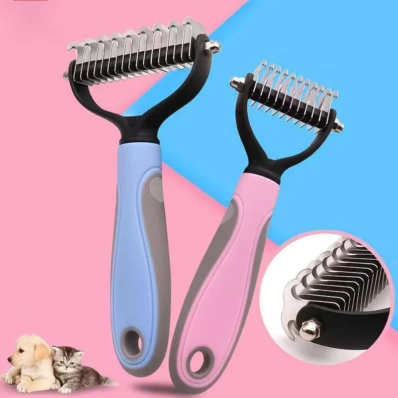 Stainless Steel Double-sided Pet Grooming Brush – photo 2