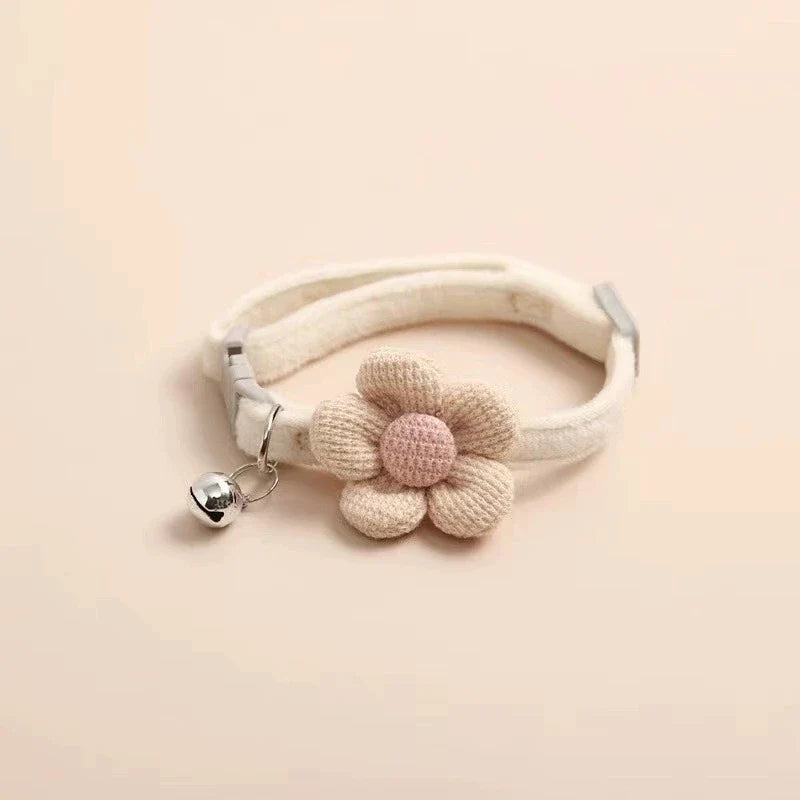 Polyester Cat Bell Collar Colorful Adjustable Sweat Cute Cartoon Pet